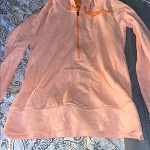 orange sweater/ jacket